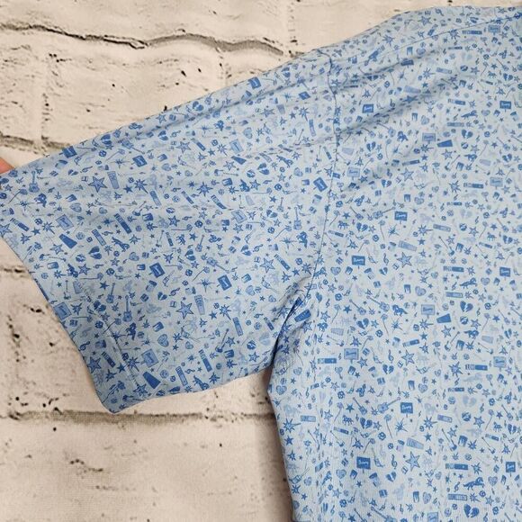 Peter Millar Mens Light Blue Embroidered Golf Polo Top Size XL Comfort - Picture 6 of 11